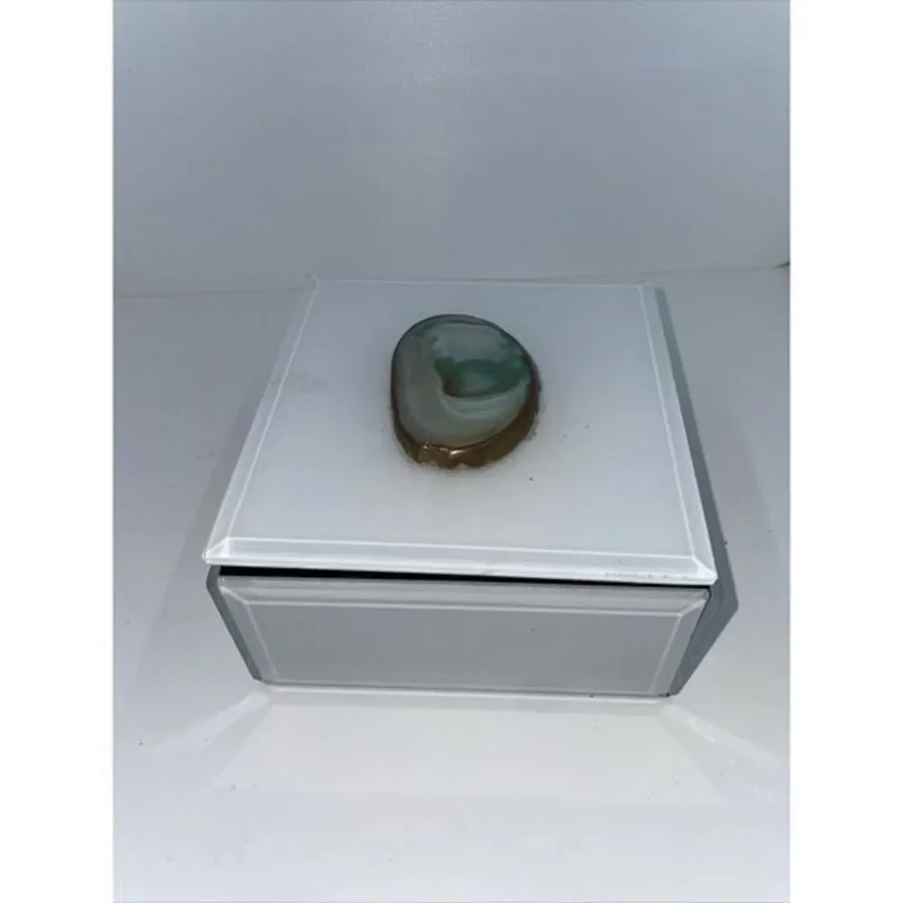 JT ROSE ACRYLIC‎ GLASS JEWELRY BOX Trinket 4.5x4.5x2